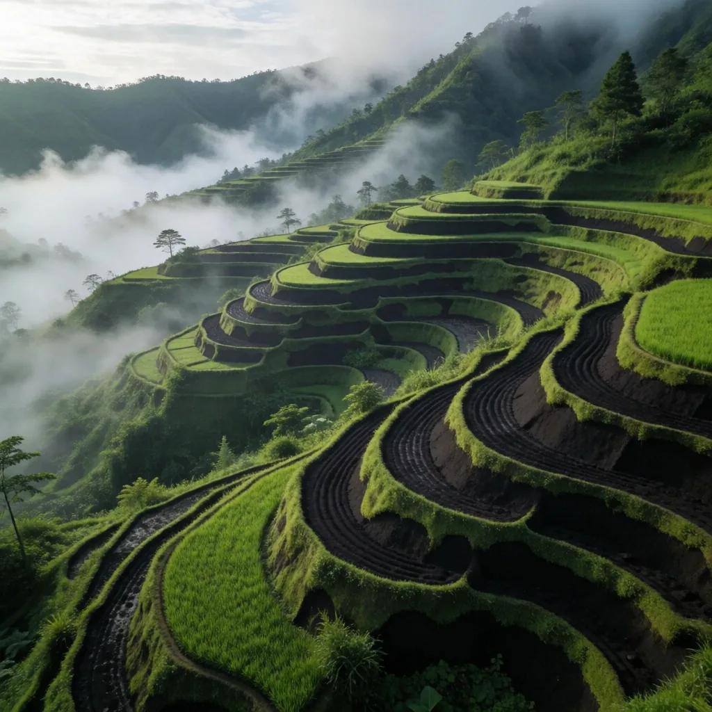 Volcanic farmland in Indonesia
