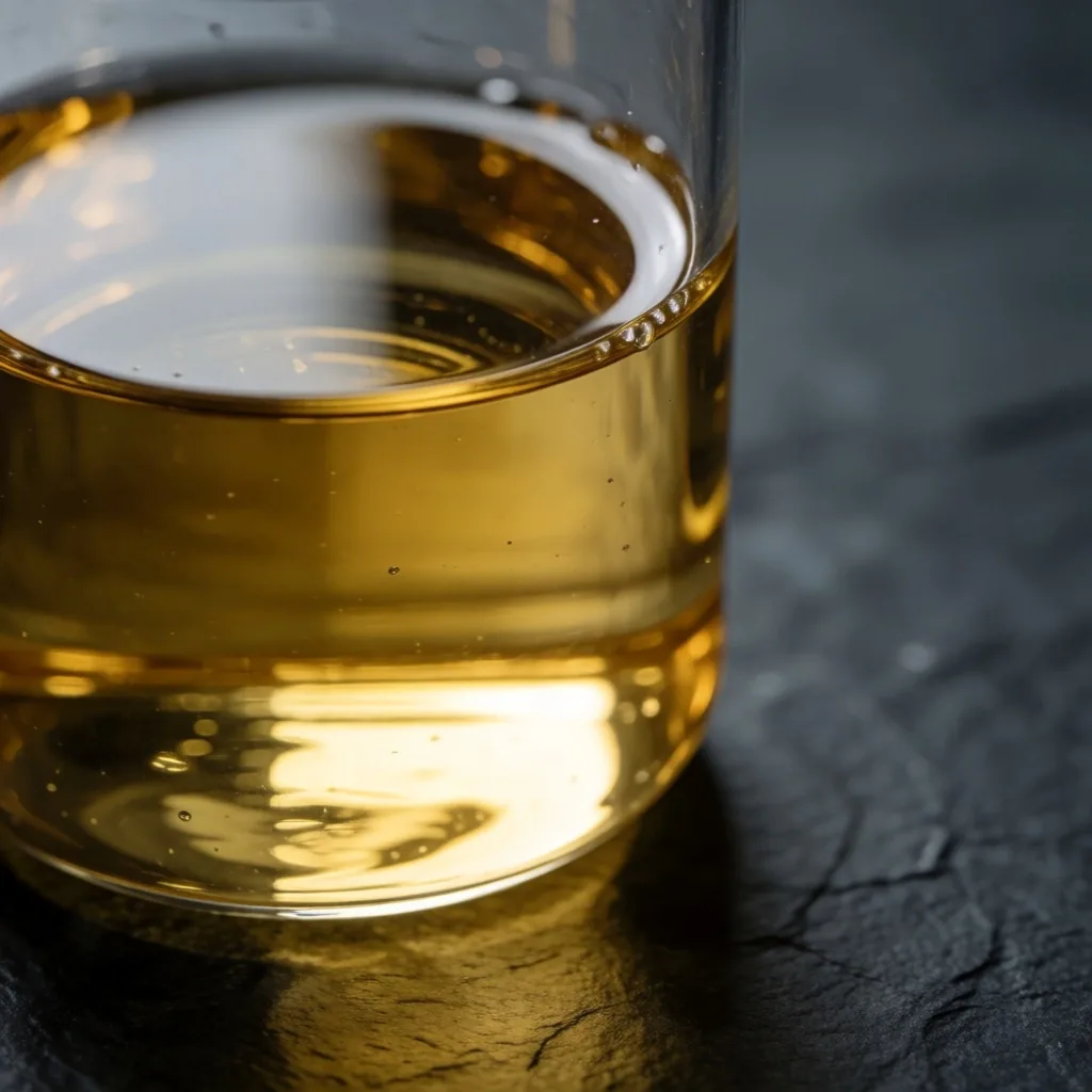 Glass beaker with herbal infusion
